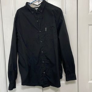 Columbia Men's Button-up Shirt Black XL Long Sleeve Pocket
